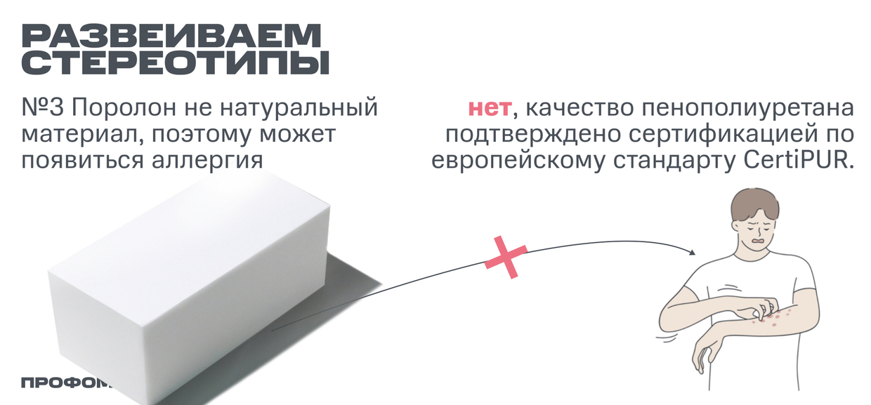 Развеиваем мифы о поролоне №3 (Поролон вызывает аллергию?)