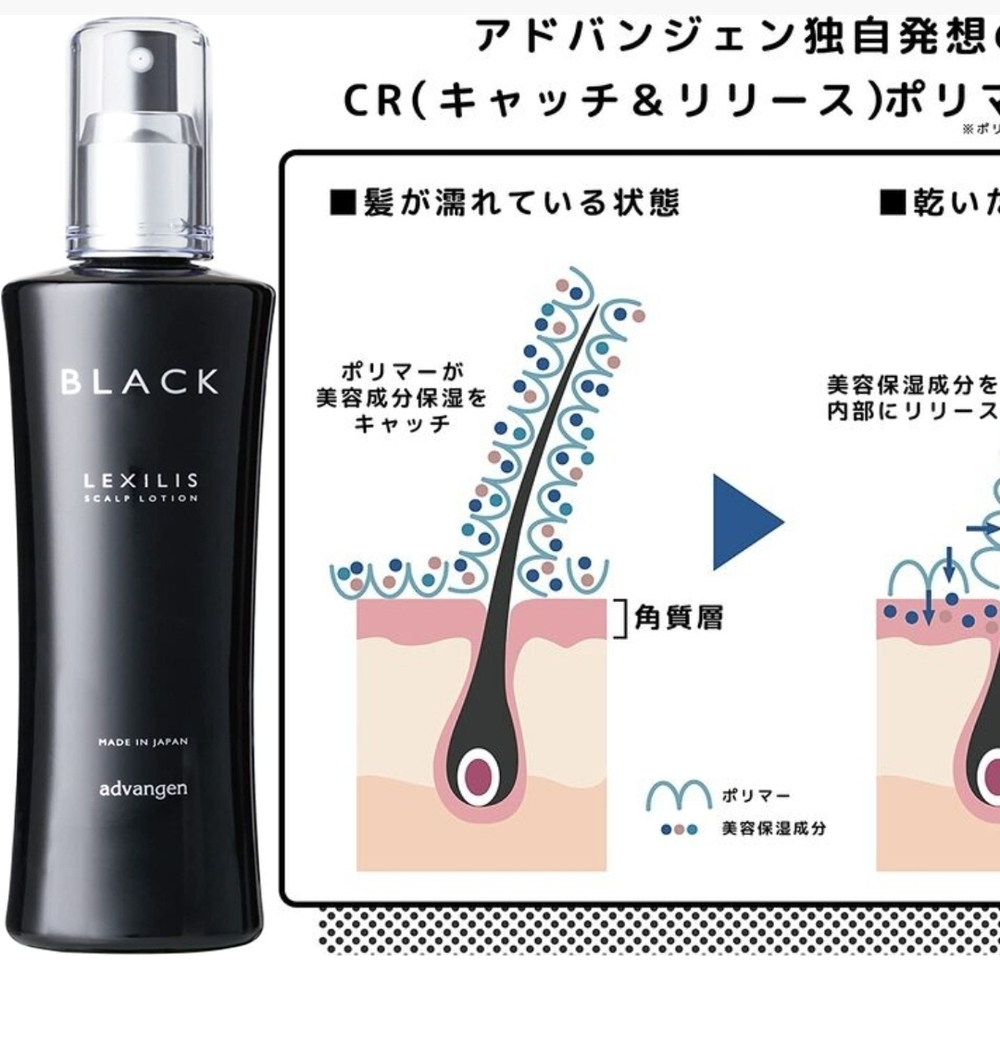 ADVANGEN Black Lexilis Scalp Lotion - лосьон против возрастного истончения и выпадения волос