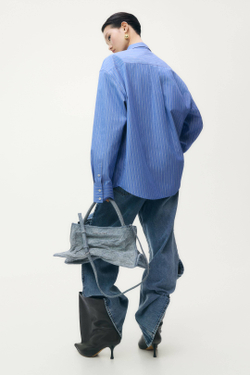 H&M - Glenn Martens Рубашка из поплина в полоску, синий