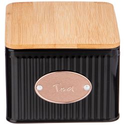 БАНКА AGNESS "ЧЕРНОЕ ЗОЛОТО"ДЛЯ ЧАЙНЫХ ПАКЕТИКОВ 11*11*7 СМ (КОР=24ШТ.)