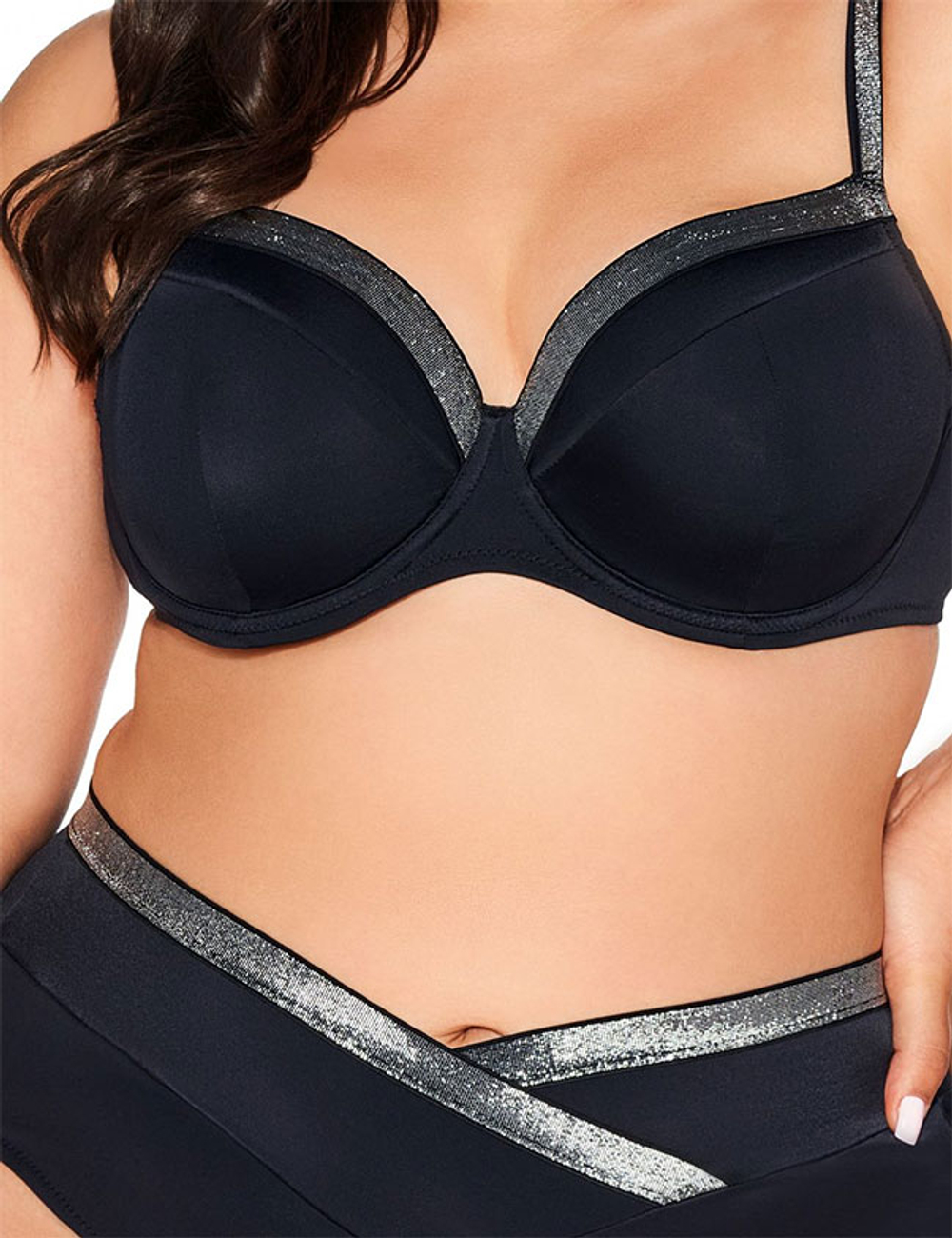 Верх купальника с серебром Ava SK224 U black