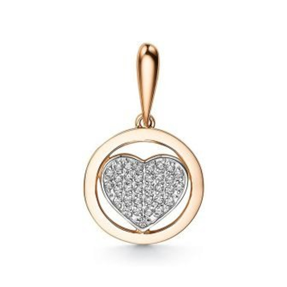 Подвеска из золота с фианитами