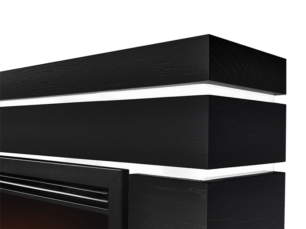 Портал Firelight Moderno 30 шпон чёрный дуб