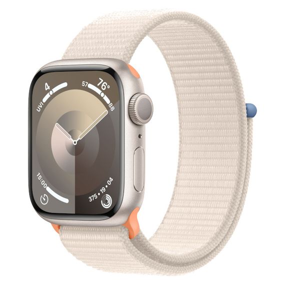 Часы Apple Watch Series 9 GPS 41mm Aluminum Case with Sport Loop (Сияющая звезда)