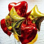 Шар (18"/46 см) Звезда, Золото 1 шт.