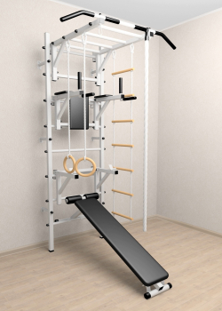 Шведская стенка Sv Sport 527 (Турник рукоход/Брусья/Стойка/Скамья/Канат/Kольца/Лестница)