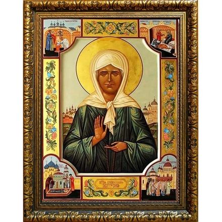 Икона Матроны Московской на холсте.