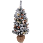 Елка декоративная «Сказка» 90 см, ПВХ с белым напылением (136 веток), Шампань