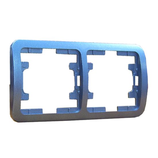 Рамка MAKEL Мимоза 2-ая синий металик