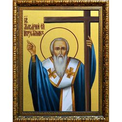 Макарий I Иерусалимский, епископ, святитель. Икона на холсте.