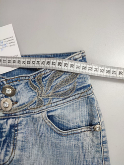 Бриджи голубые джинсовые 44 размер