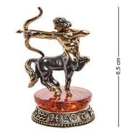 AM-2736 Фигурка «Знак зодиака-Стрелец» (латунь, янтарь)