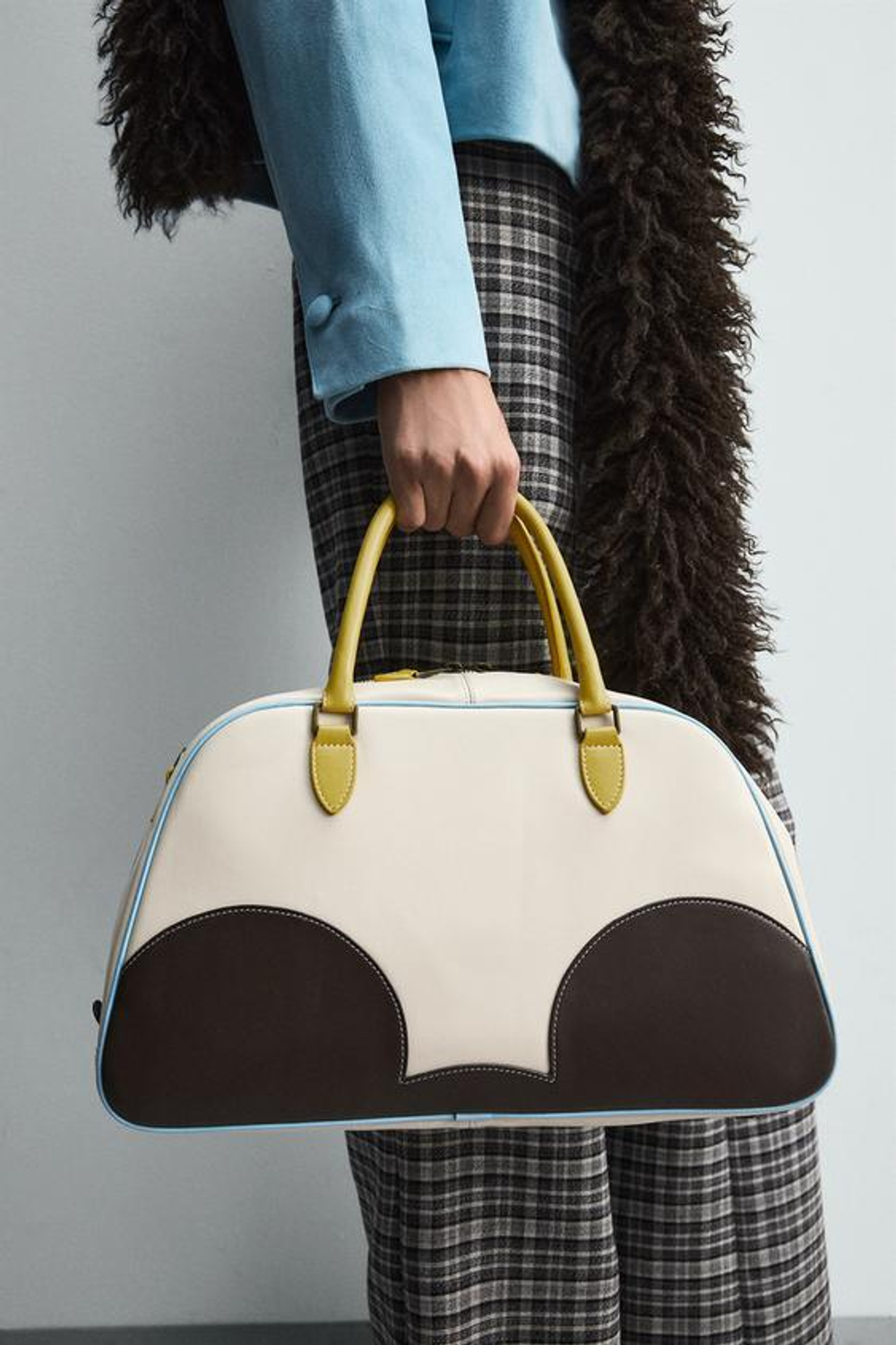 ZARA HARRY LAMBERT X DISNEY КОЖАНАЯ СУМКА, КОСТЯНОЙ БЕЛЫЙ