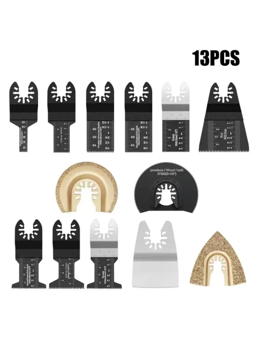 Многоцелевые быстросъемные пильные полотна,набор 13шт,насадки для реноватора по дереву