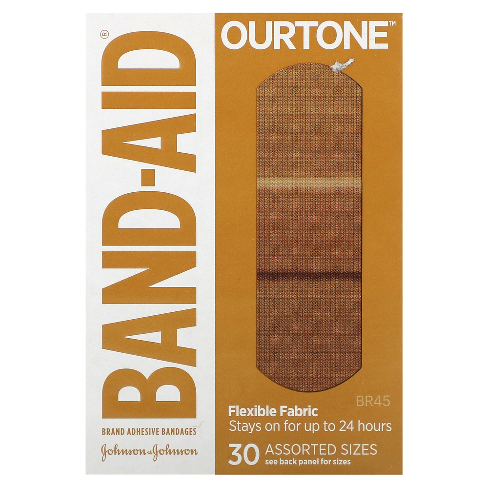 Band Aid, лейкопластыри, Нашитон, гибкая ткань, BR45, 30 разных размеров