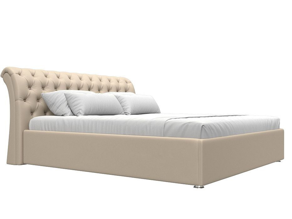 Кровать интерьерная Сицилия 180, Бежевый, Экокожа, 120872