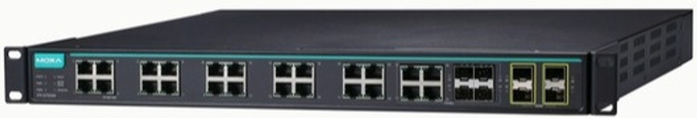 Коммутатор управляемый MOXA ICS-G7828A-4XG-HV-HV-T