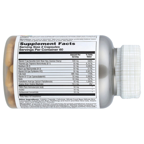 Solaray, B-Stress AM™, замедленное высвобождение, 120 капсул