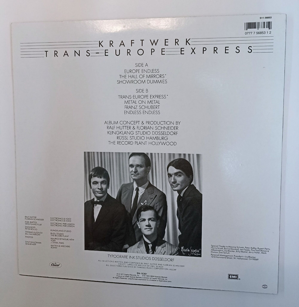 Винтажная виниловая пластинка LP Kraftwerk Trans Europe Express (USA 1993)