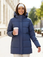 Куртка весенняя удлиненная со съемным капюшоном