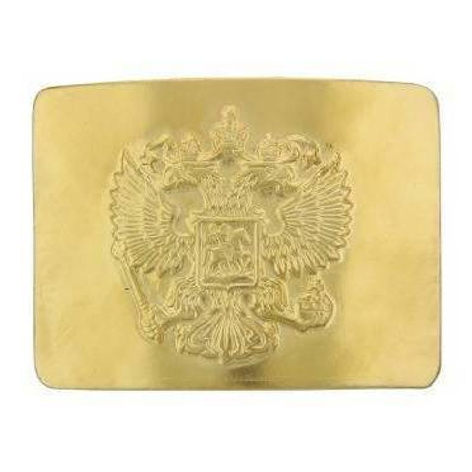 Бляха латунная с гербом РФ