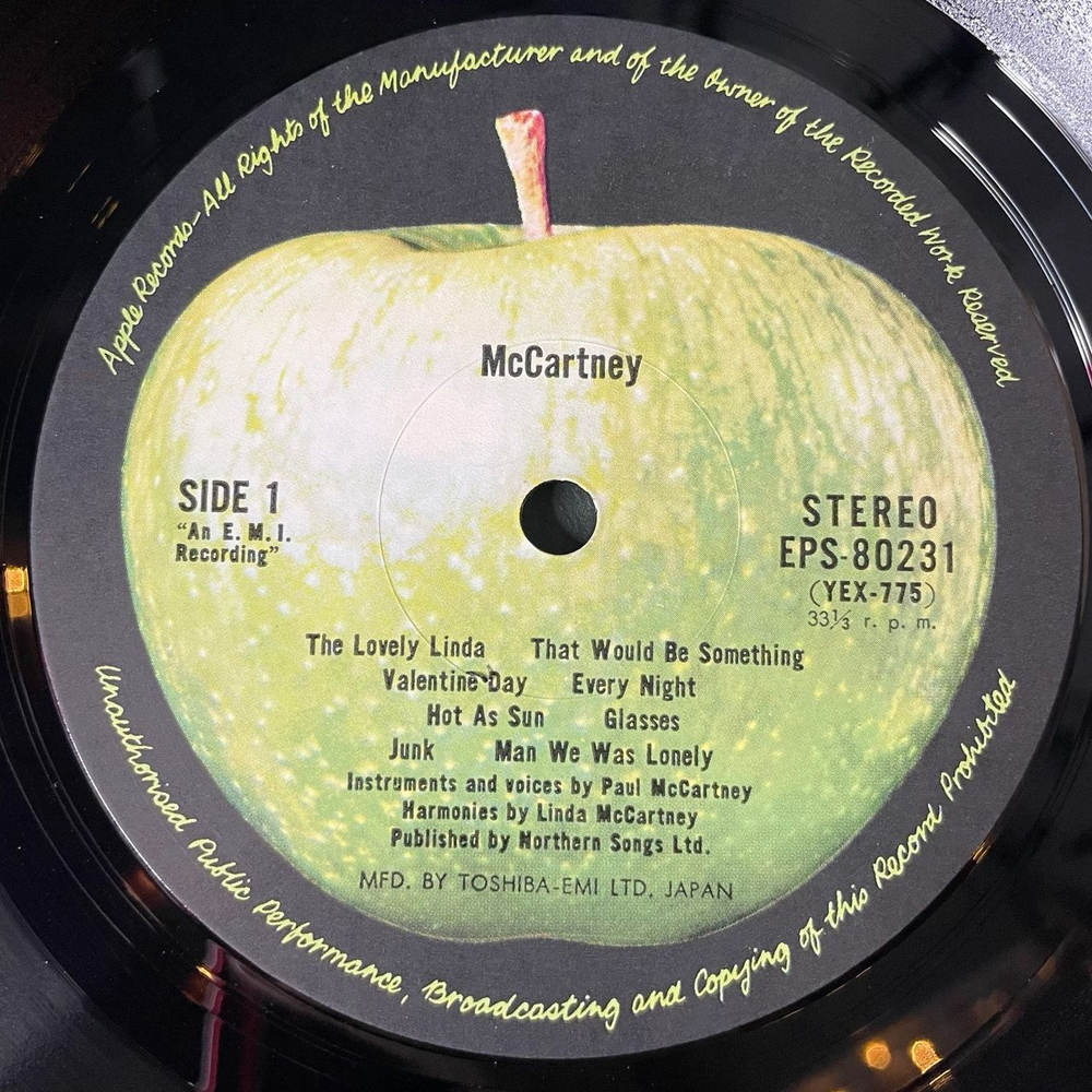 Винтажная виниловая пластинка LP Paul McCartney (Japan 1975) (Obi) The Lovely Linda