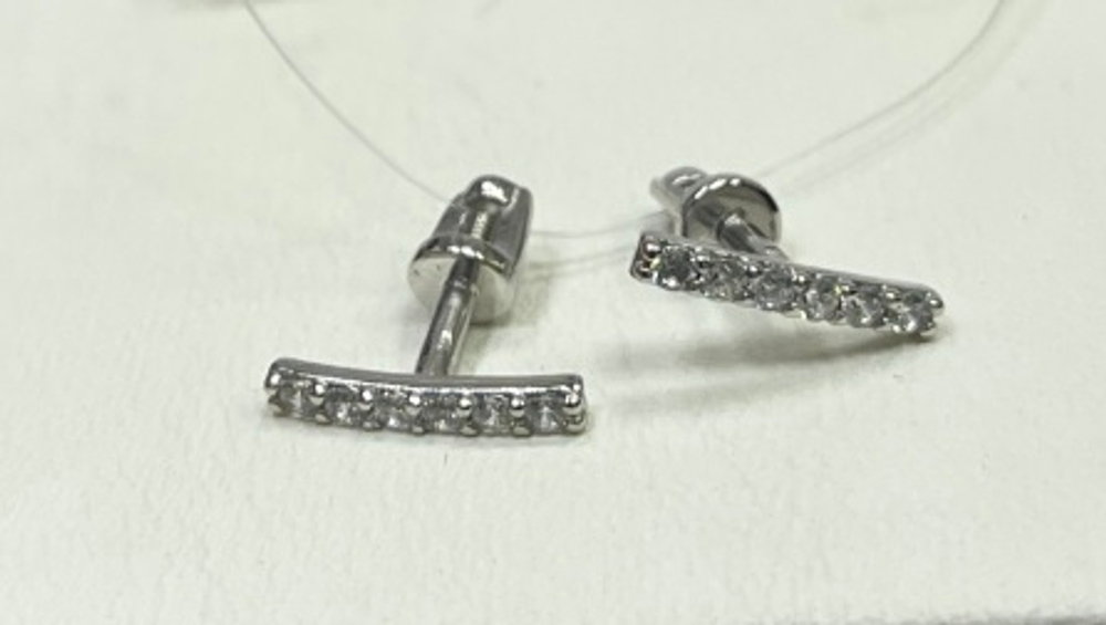 Серьги из золота с фианитами