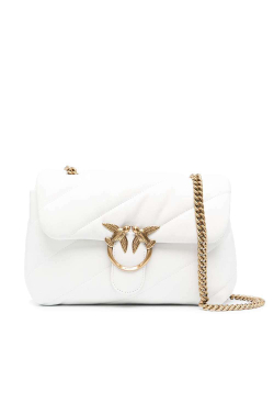 MAXI LOVE BAG PUFF QUILT - white/gold