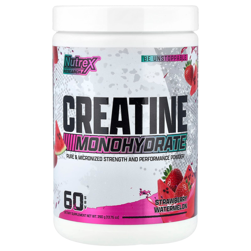 Nutrex Research, моногидрат креатина, со вкусом клубники и арбуза, 390 г (13,76 унции)