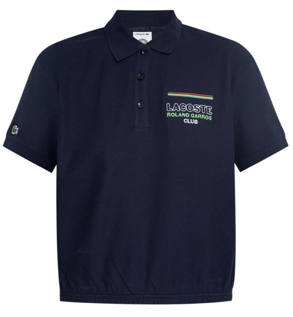 Женское поло Lacoste Roland Garros Club - небесный