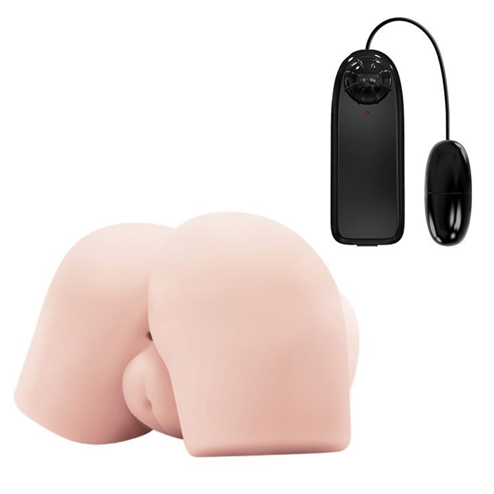 Телесный мастурбатор-вагина Flower Baby с вибрацией