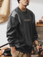 Американский ретро свитер мужской с вставками от бренда Jerrueno