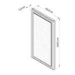 Зеркало настенное Пиафорте 119х63 см с деревянной рамой / зеркало в прихожую из массива сосны в стиле лофт / цвет белый