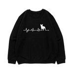 Свитшот "Французский бульдог - сердечный ритм"