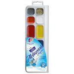 Краски акварельные ЛУЧ "Престиж", 12 цветов (10 цветов + 1 золотой + 1 серебряный), медовые, без кисти, пластиковая коробка, 18С1231-08