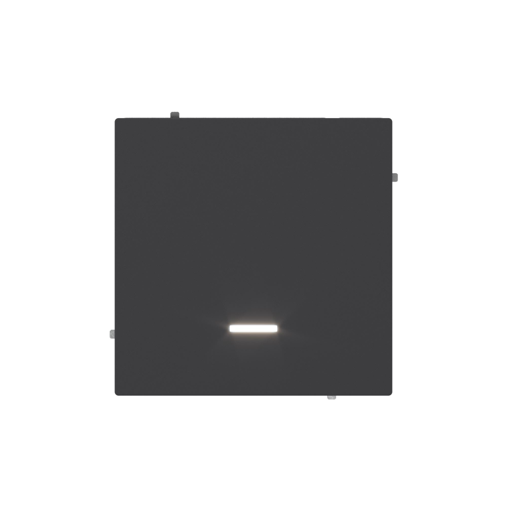 Выключатель одноклавишный с подсветкой, KANT, черный уголь