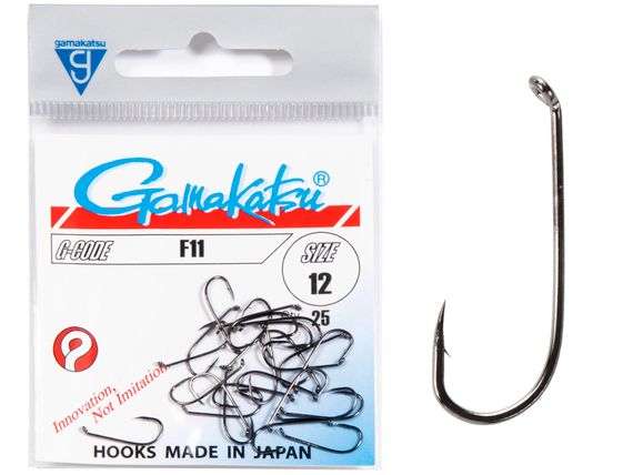 Крючки Gamakatsu F11 HOOKS BLACK разм. 12 25шт.
