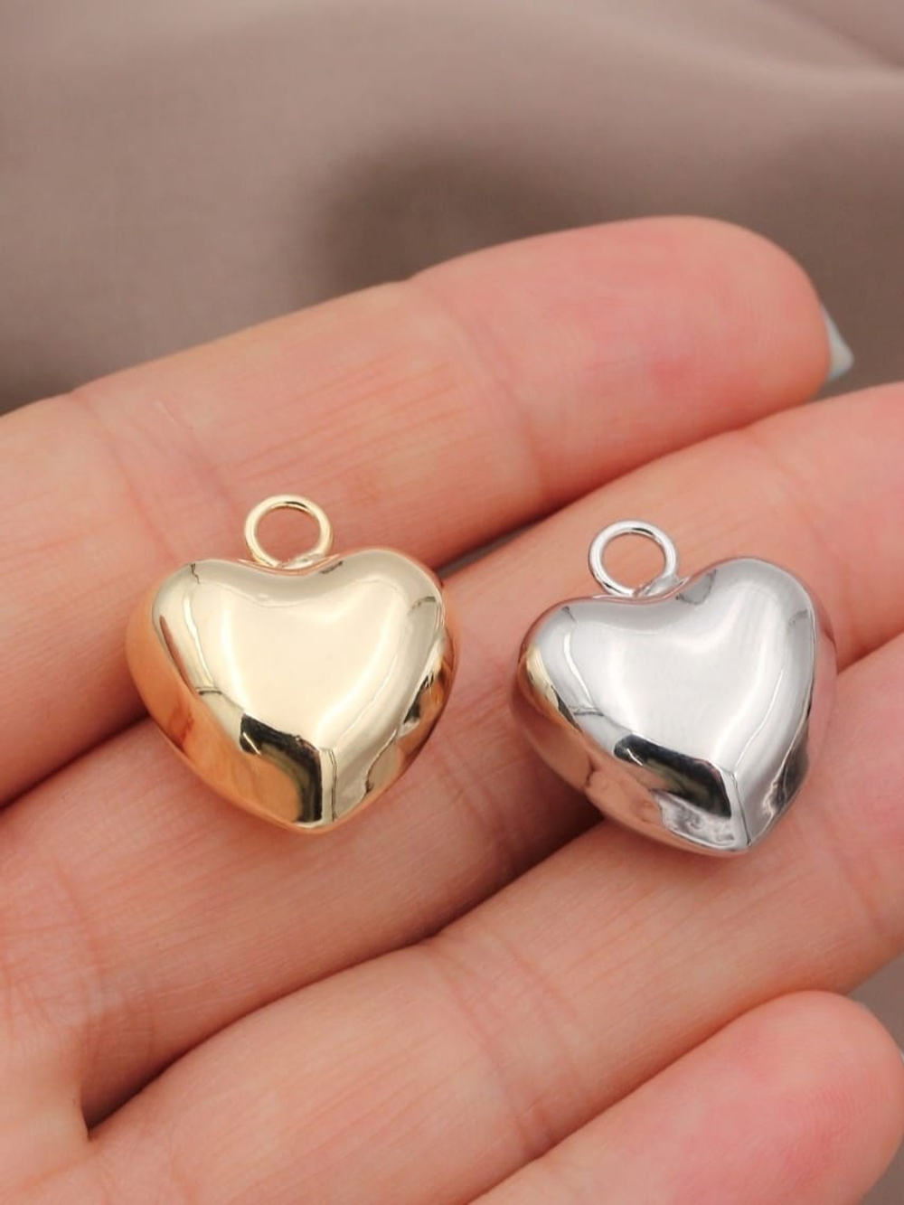 0654-18р Подвеска "Сердце" 18мм, родий