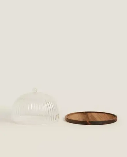ZARA HOME ПОДСТАВКА ДЛЯ ТОРТА ИЗ БОРОСИЛИКАТНОГО СТЕКЛА, ПРОЗРАЧНЫЙ