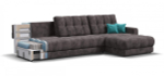 Угловой диван Босс Макс Велюр Алькантара серый