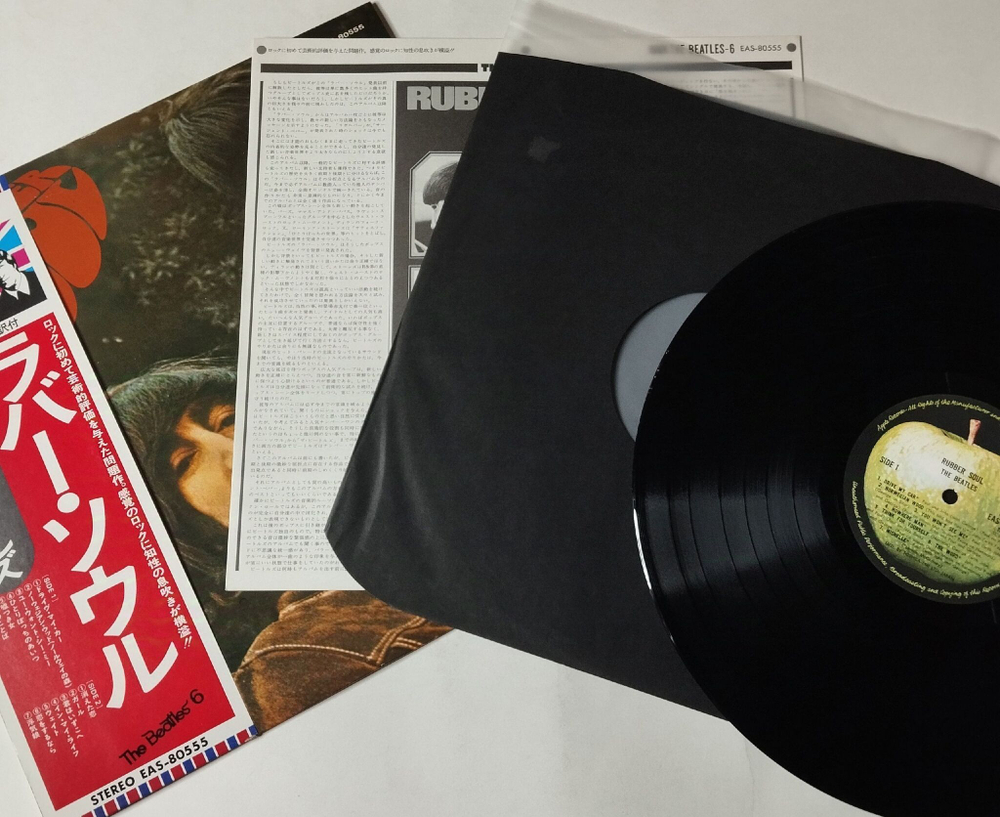 Винтажная виниловая пластинка LP The Beatles Rubber Soul (Japan 1976) (Obi) Norwegian Wood