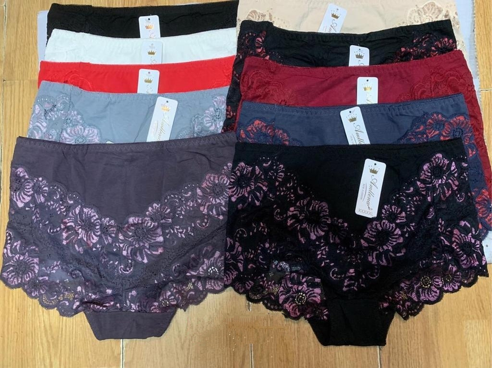 Трусы х/б,кружева,выс.посадка(54-60) 9308