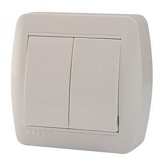 Выключатель LEZARD DEMET 2кл.о/п бел.