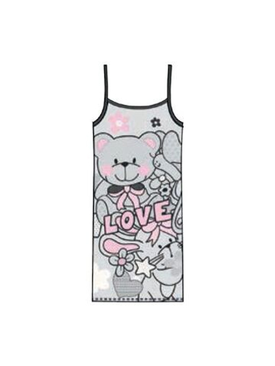 Хлопковая сорочка с мультяшным принтом Cartoon (Размер: S) (Цвет: розовый)