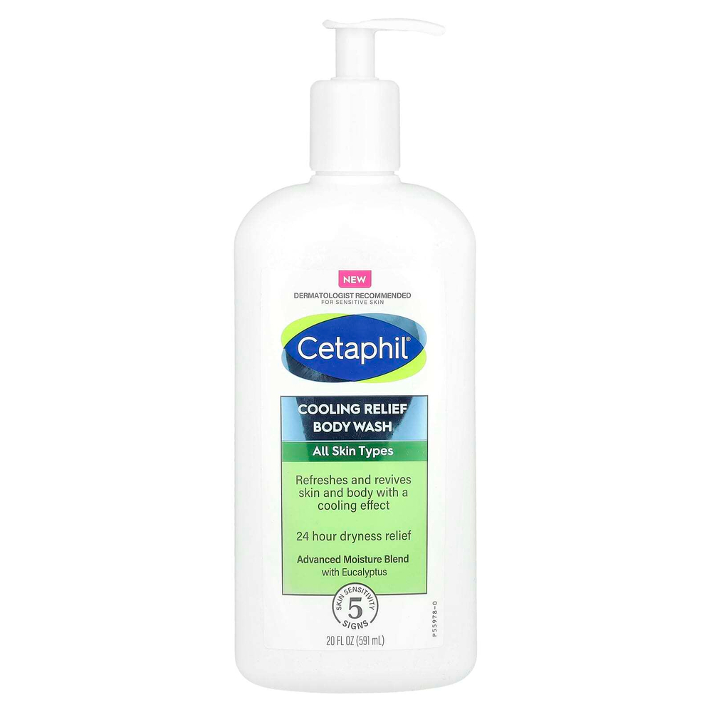 Cetaphil, охлаждающий гель для душа, без отдушки, 591 мл (20 жидк. унций)