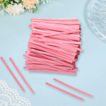 500 скрутиков-прутиков 10 см с рисунком Горошек в пластмассовой оболочке