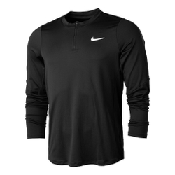 Мужское теннисное поло Nike Dri-Fit Advantage Half-Zip Long Sleeve Men - Black