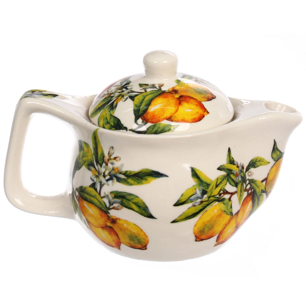 Чайник заварочный керамический 350мл с ситом «Лимоны»
