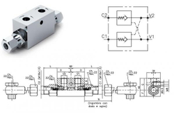 Гидрозамок двухсторонний 003.368.OWO.AD G3/8, 35 л/мин, VBPDE L2 CEXC