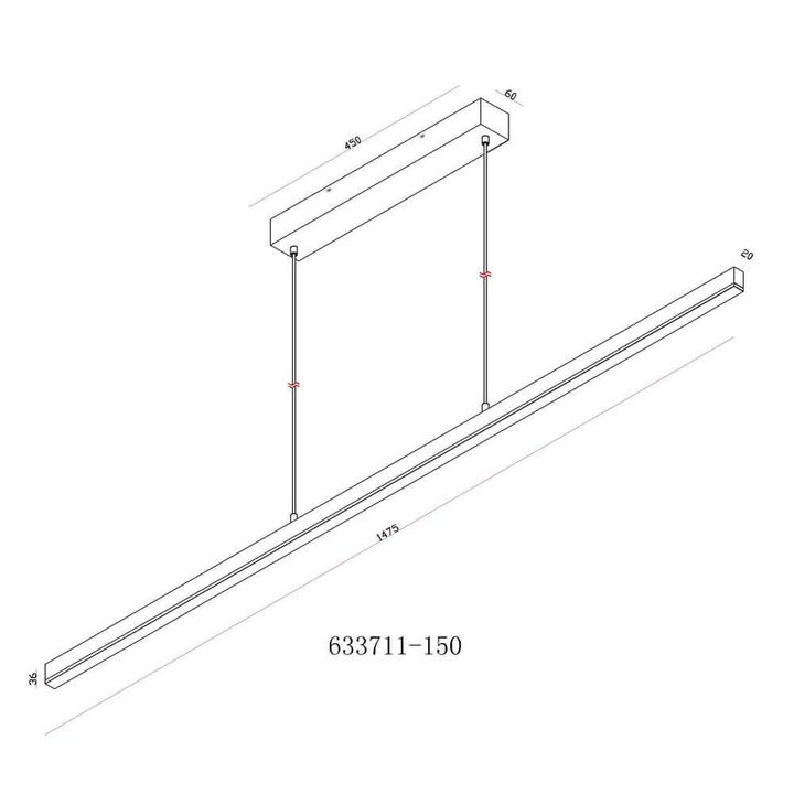 Подвесной светодиодный светильник Lucide Sigma 23460/33/12